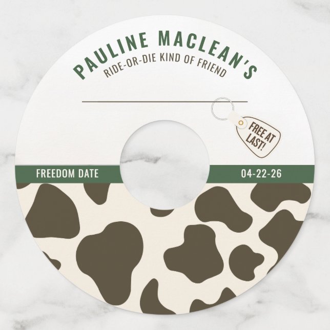 Divorce Theme Wine Glass Tag (Front)