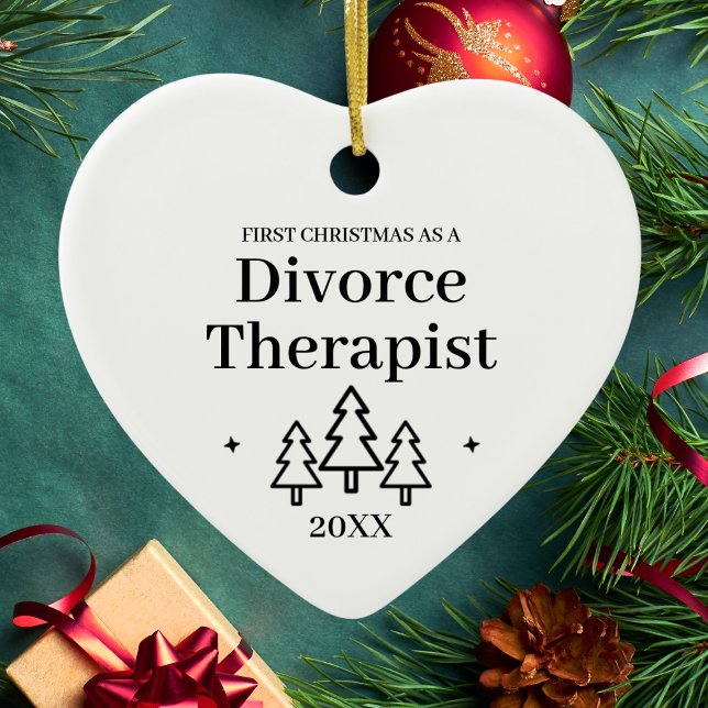 Divorce Therapist New Job Christmas Ceramic Tree Decoration (Divorce Therapist New Job Christmas Ceramic Ornament
)