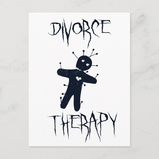Divorce Therapy - Funny Voodoo Doll Postcard (Front)
