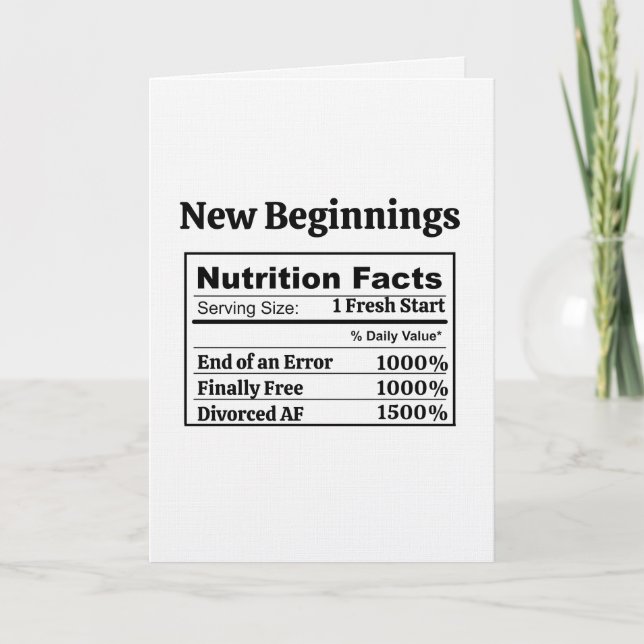 Divorced AF Funny Humour Newly Single Finally Free Card (Front)