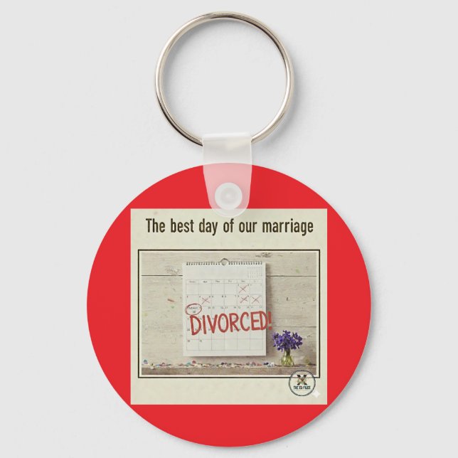 Divorced!  Let's celebrate! Key Ring (Front)