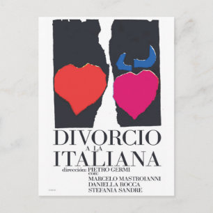 Divorcio a la Italiana Postcard