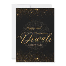 Diwali Black and Gold customisable 