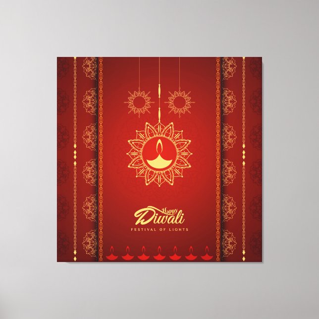 Diwali Canvas Print (Front)