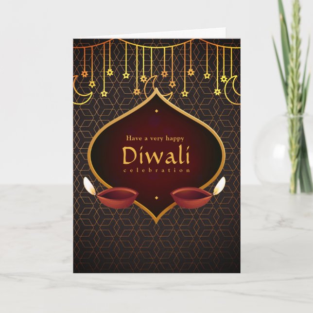 Diwali Celebration Family Photo Greeting Holiday Card (Front)