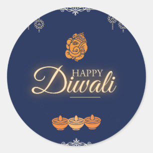 Diwali Celebration Party Classic Round Sticker