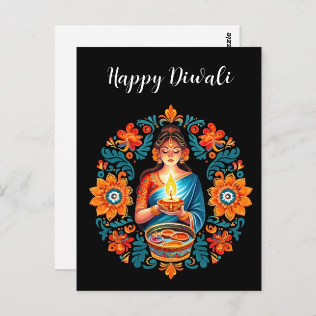 Diwali celebration postcard (Front/Back)