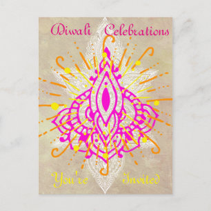 Diwali Celebrations Postcard Invitation