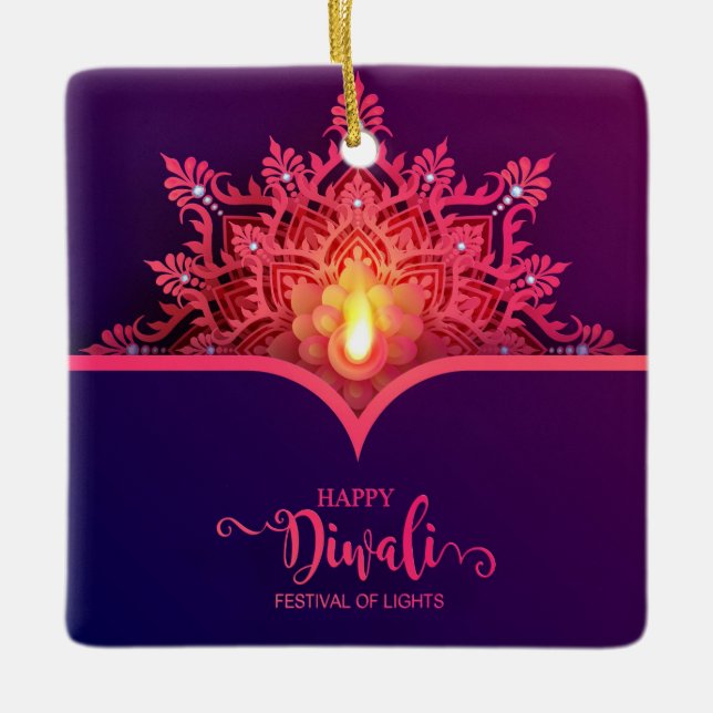 Diwali Ceramic Ornament (Front)