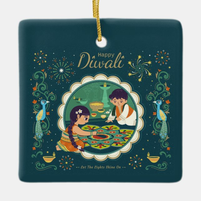 Diwali Ceramic Ornament (Front)