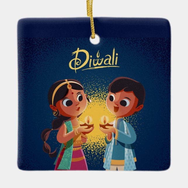 Diwali Ceramic Ornament (Front)