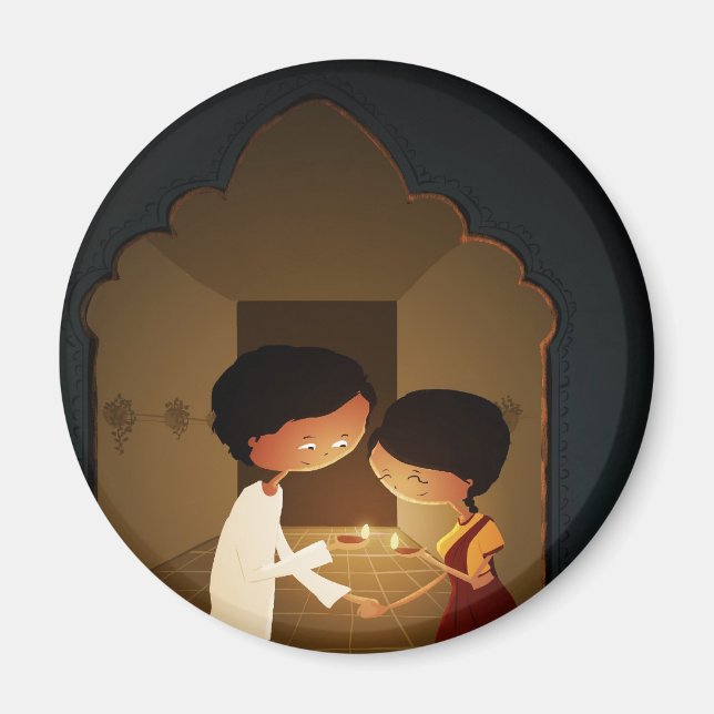 Diwali Diya Magnet (Front)