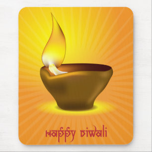 Diwali Diya - Oil lamp for dipawali celebration Mouse Mat