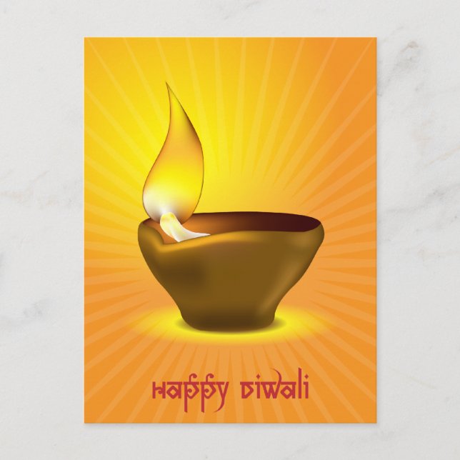 Diwali Diya - Oil lamp for dipawali celebration Postcard (Front)