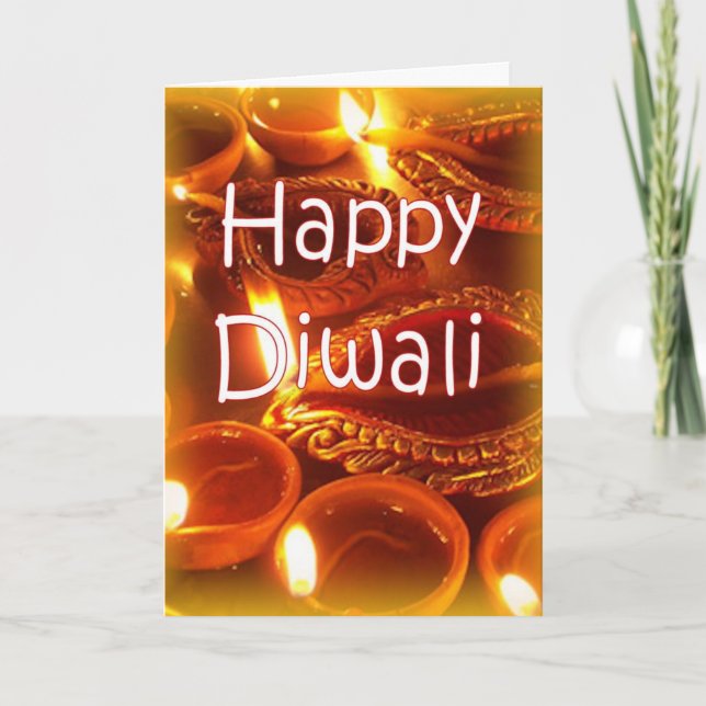 Diwali diyas card (Front)
