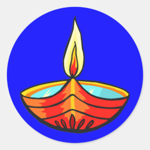 Diwali Festival Lights Classic Round Sticker