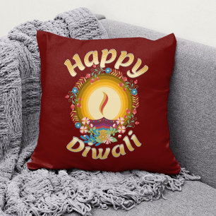 Diwali Festival of Lights Hindu Sikh Jain Cushion