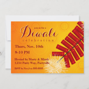 Diwali Firecrackers Invitation