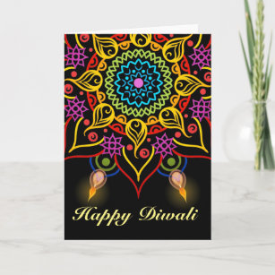 Luxury 10 Diwali Card Flower