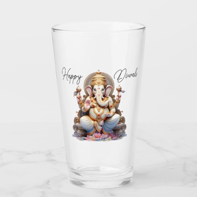 Diwali Ganesh Glass (Front)