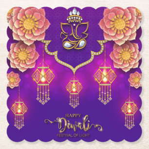 Diwali Ganesha Paper Coaster
