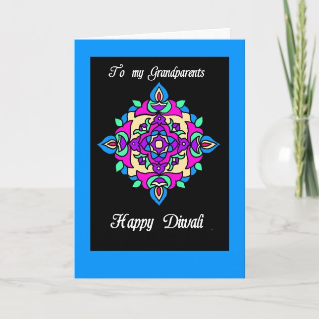 Diwali Greeting Card for Grandparents (Front)