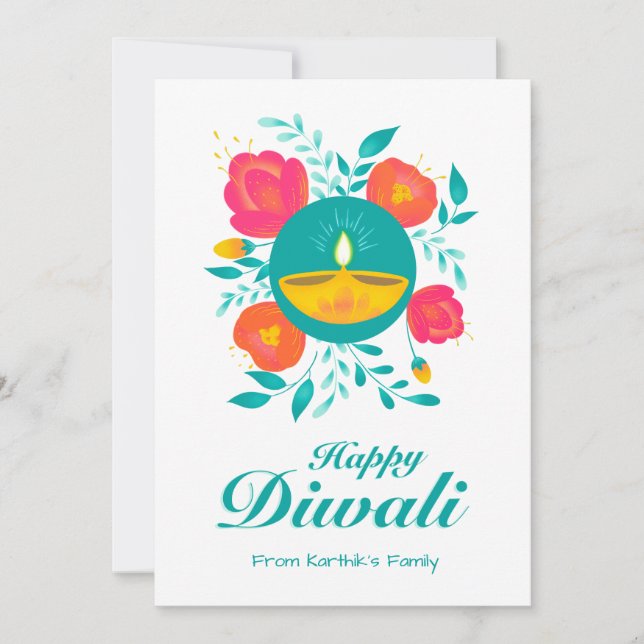 Diwali greeting card personalised (Front)