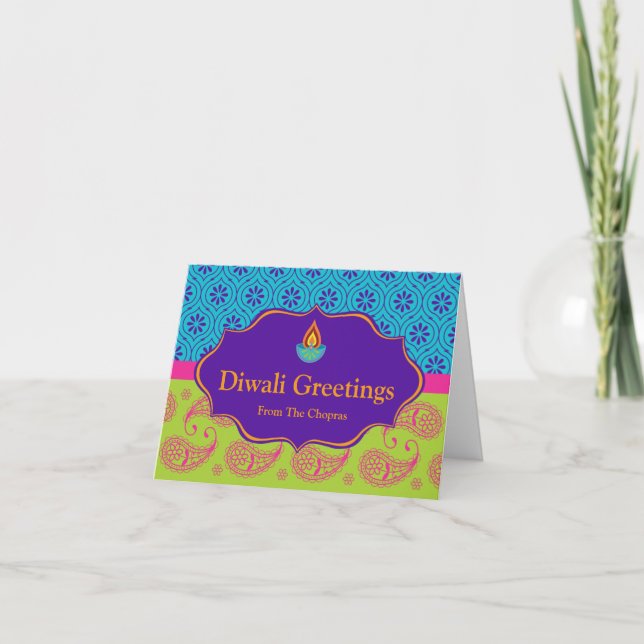 Diwali Greeting Card with editable text (Front)