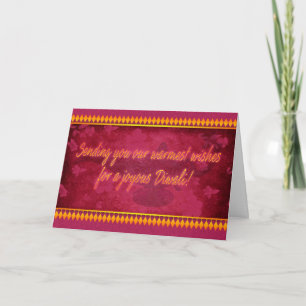 Diwali Greeting Card With Lamp