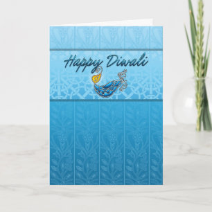 Diwali Greeting Card With Lamp