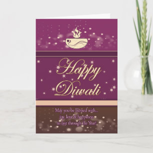 Diwali Greeting Card With Lamp — Happy Diwali