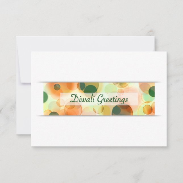 diwali greetings (bokeh) card (Front)