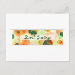 diwali greetings (bokeh) postcard