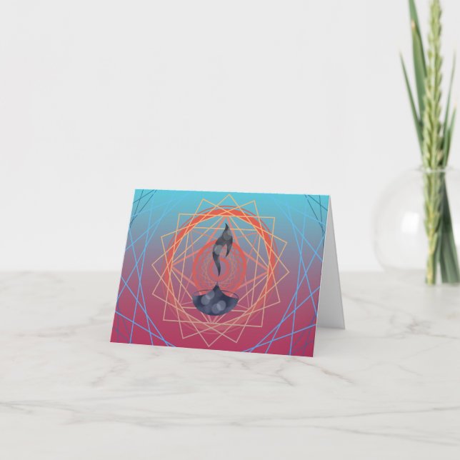 diwali greetings diya geographics card (Front)