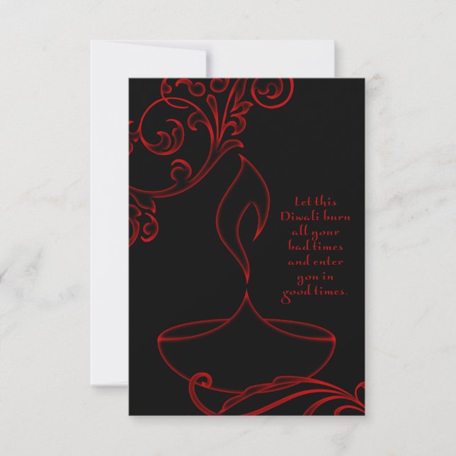 diwali greetings (elegant light) card (Front)