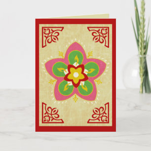 diwali greetings rangoli card