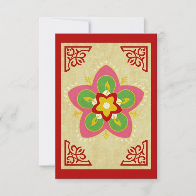 diwali greetings rangoli card (Front)