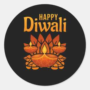 Diwali Happy Diwali Classic Round Sticker
