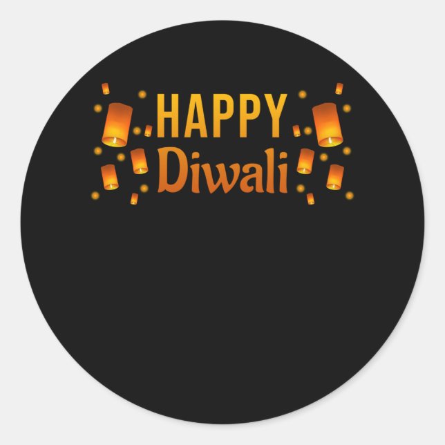 Diwali Happy Diwali Classic Round Sticker (Front)