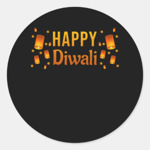 Diwali Happy Diwali Classic Round Sticker