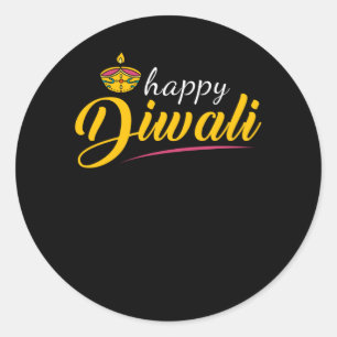 Diwali Happy Diwali Classic Round Sticker