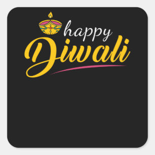 Diwali Happy Diwali Square Sticker