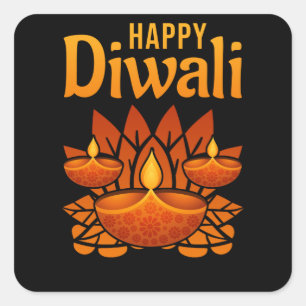 Diwali Happy Diwali Square Sticker