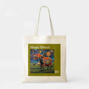 Diwali Holy Cows: Playful Disguise Designs Tote Bag