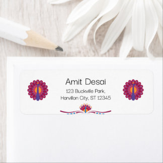 Diwali Indian Theme Return Address Labels