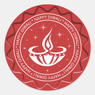 Diwali Lamp Red Wax Seal
