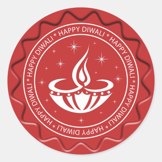 Diwali Lamp Red Wax Seal (Front)