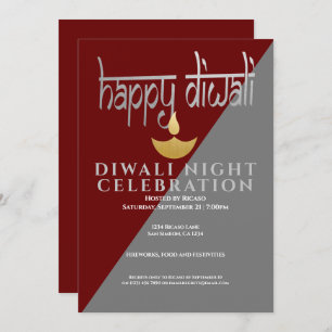 Diwali Night Celebration Of Light Invitation