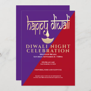 Diwali Night Celebration Of Light Invitation