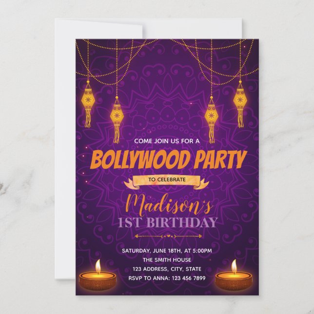 Diwali party invitation (Front)
